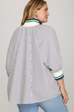 Load image into Gallery viewer, #8 Navy Stripes Top
