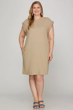Load image into Gallery viewer, #5 Taupe Knit Dress
