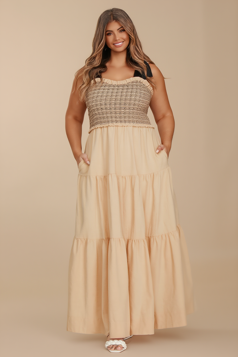 #1 Satin Tie Detail Midi Dress