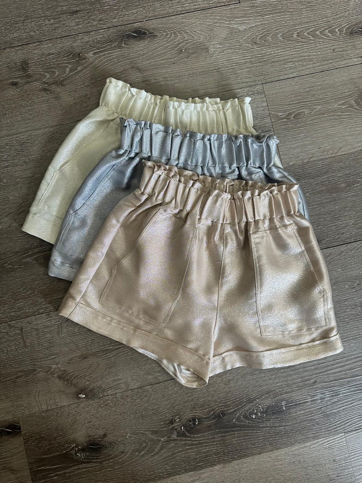 HIGH WAIST METALLIC SHORT