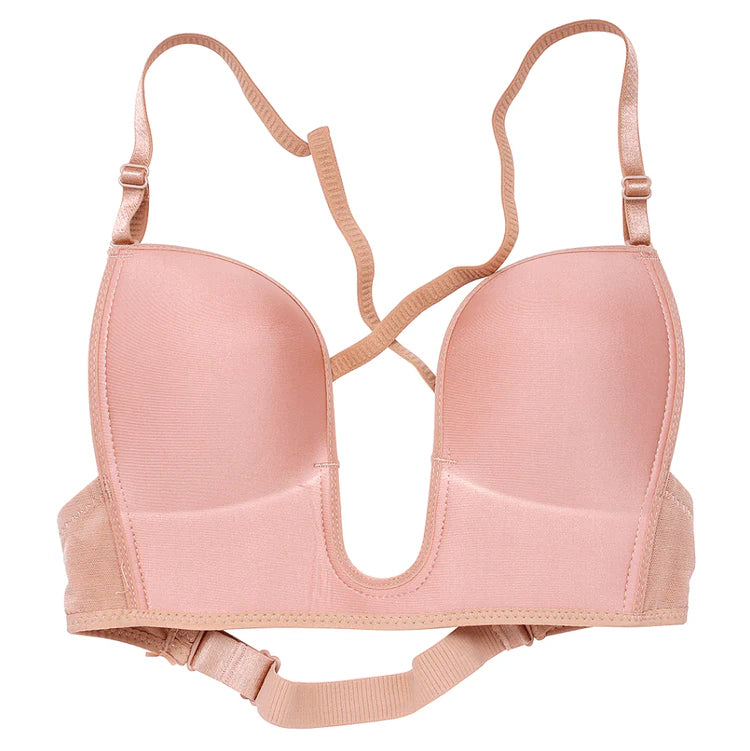 U-shaped Plunge Low Back Bra
