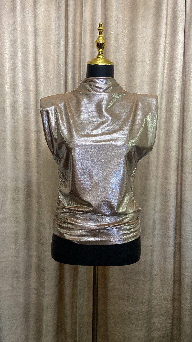 **SALE** GLOSSY SATIN TOP