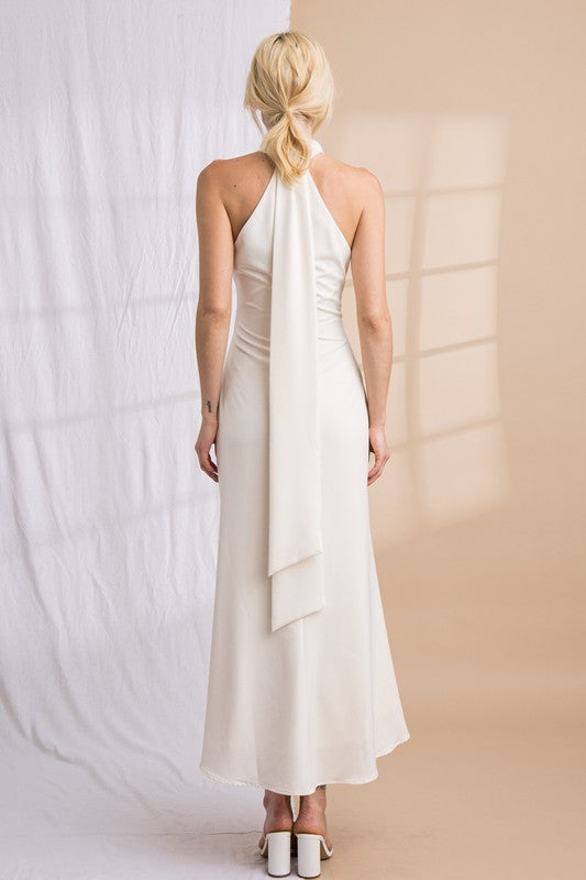 **SALE** IVORY SATIN DRESS