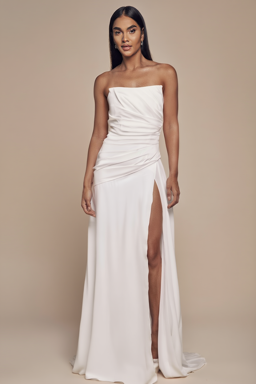 White Satin Dress