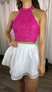 **SALE** SEQUINS HALTER TOP