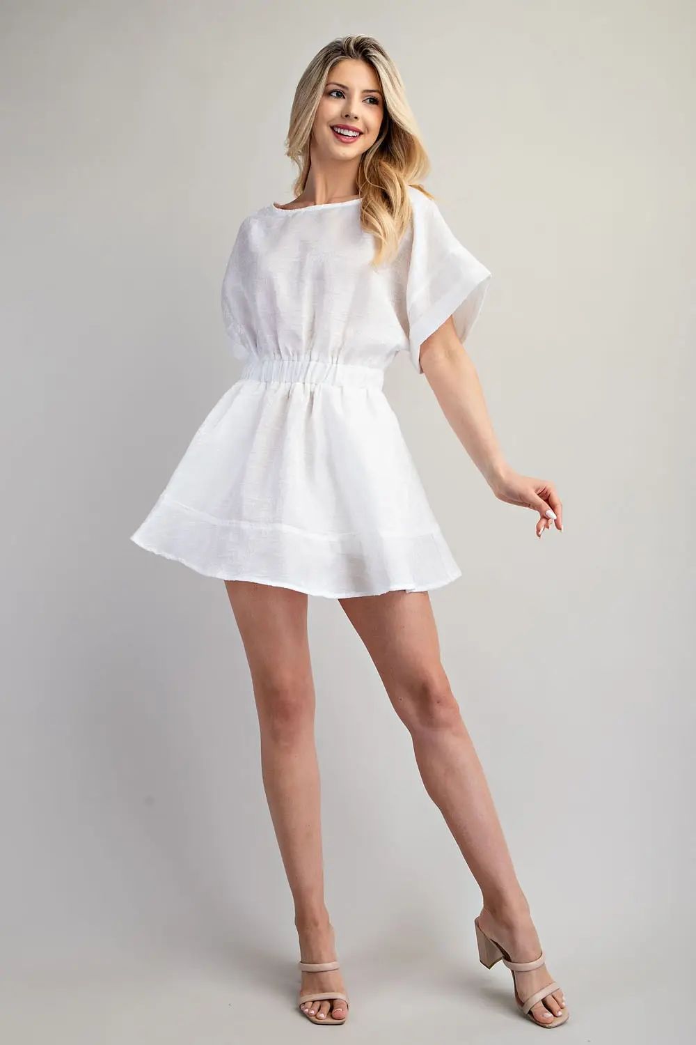 WHITE MINI DRESS