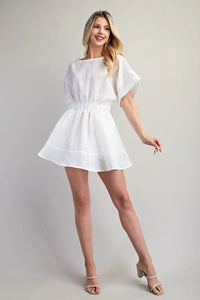 WHITE MINI DRESS