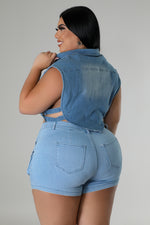 Load image into Gallery viewer, Denim Crop Top
