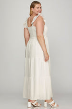 Load image into Gallery viewer, Ruffle Sleeve Midi Dress
