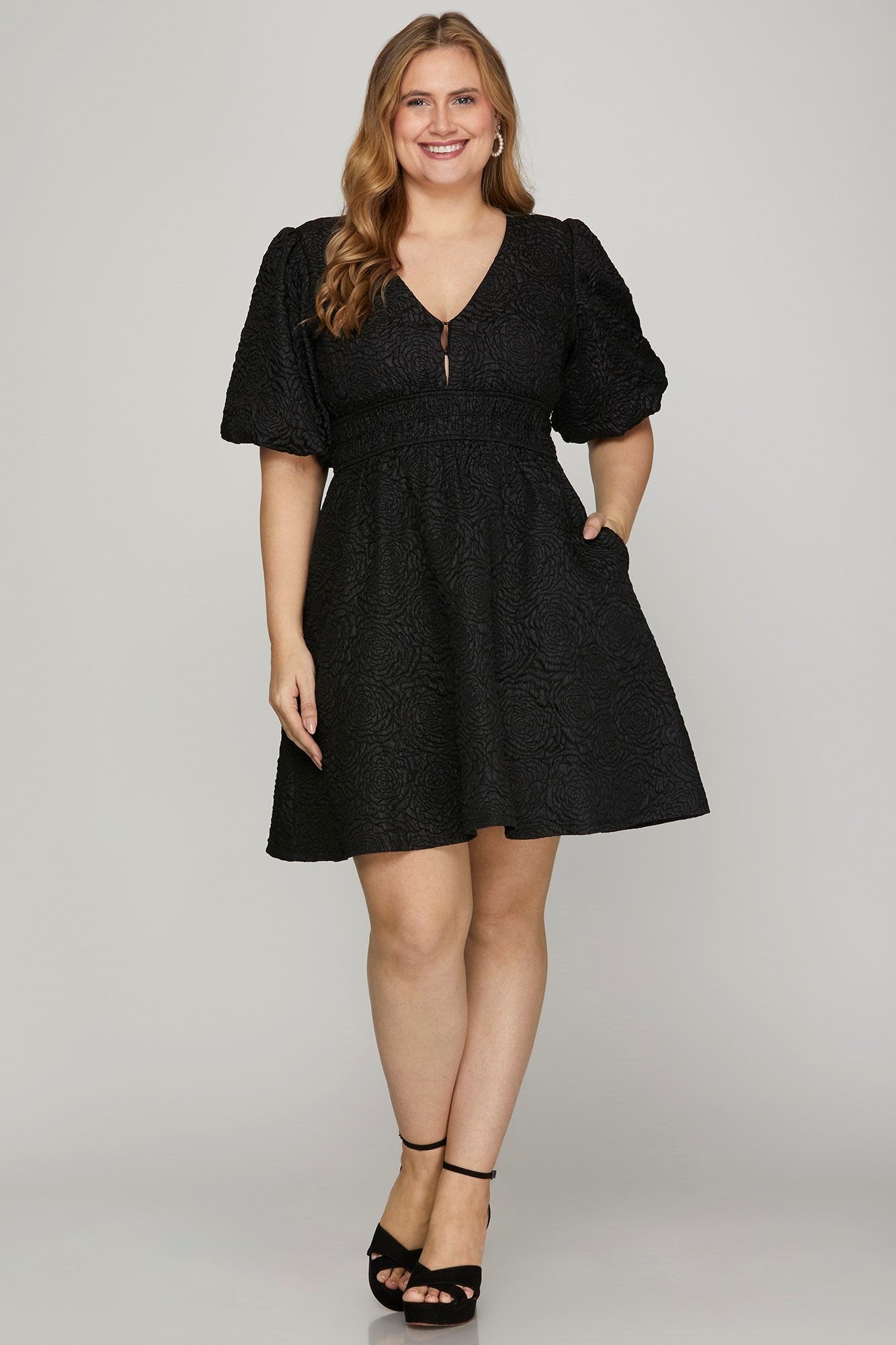 Puff Sleeve Mini Dress