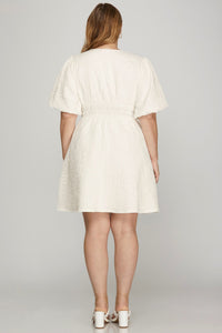 Puff Sleeve Mini Dress