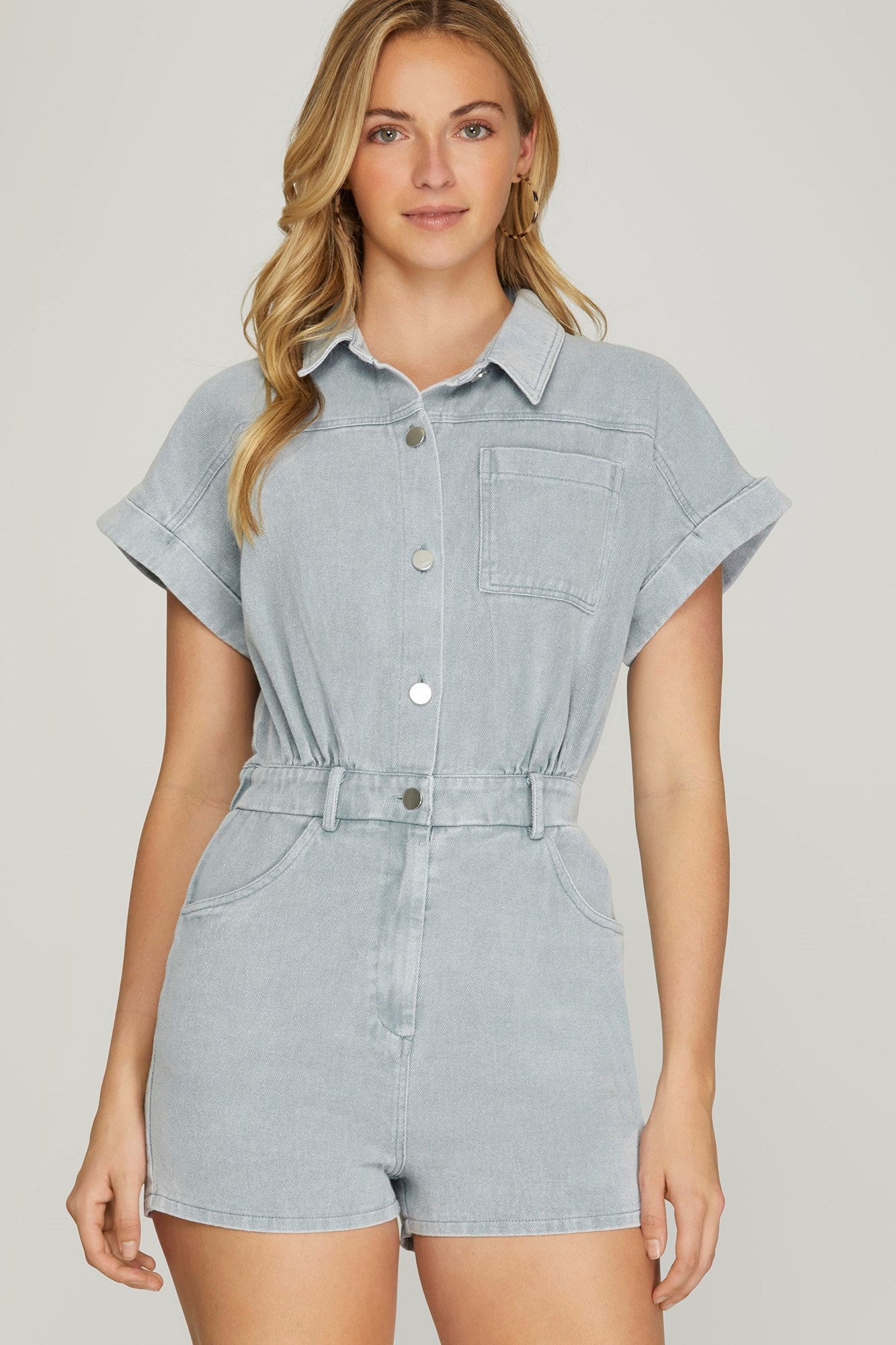 **SALE** DENIM ROMPER