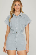 Load image into Gallery viewer, **SALE** DENIM ROMPER
