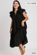 Load image into Gallery viewer, Black Midi Dress
