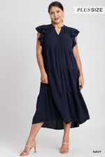 Load image into Gallery viewer, **SALE** Navy Midi Dress
