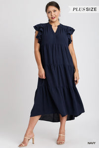 **SALE** Navy Midi Dress