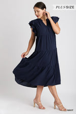 Load image into Gallery viewer, **SALE** Navy Midi Dress
