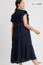 Load image into Gallery viewer, **SALE** Navy Midi Dress
