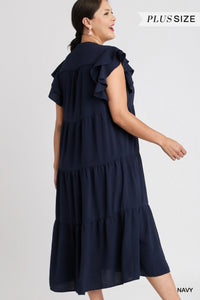 **SALE** Navy Midi Dress