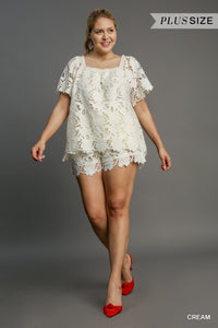 **SALE**Floral Lace Shorts