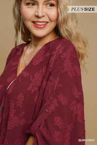 **SALE*** Burgundy Floral Top