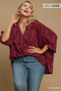 **SALE*** Burgundy Floral Top