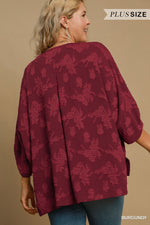 Load image into Gallery viewer, **SALE*** Burgundy Floral Top
