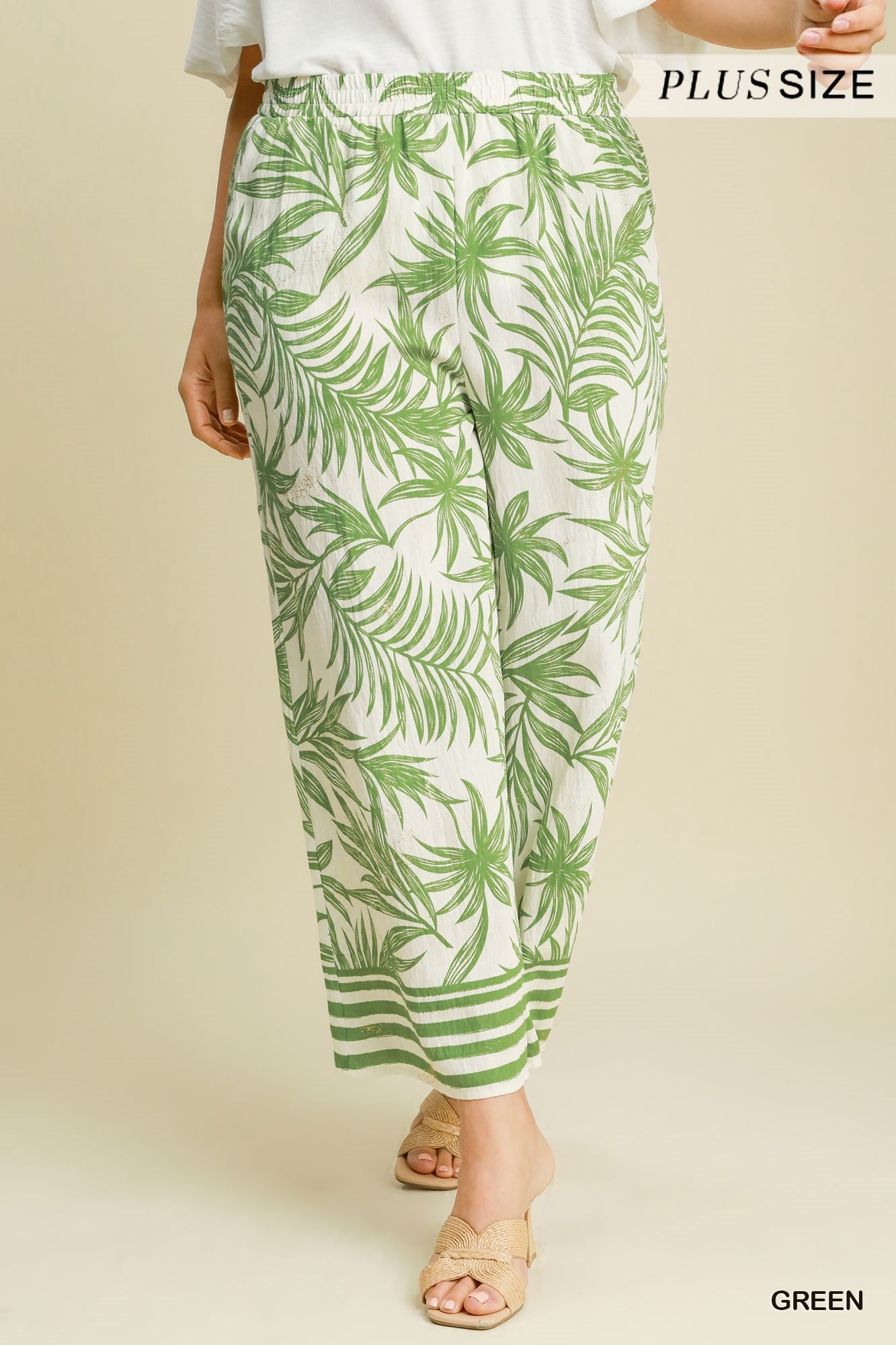Printed Wide Leg Pants