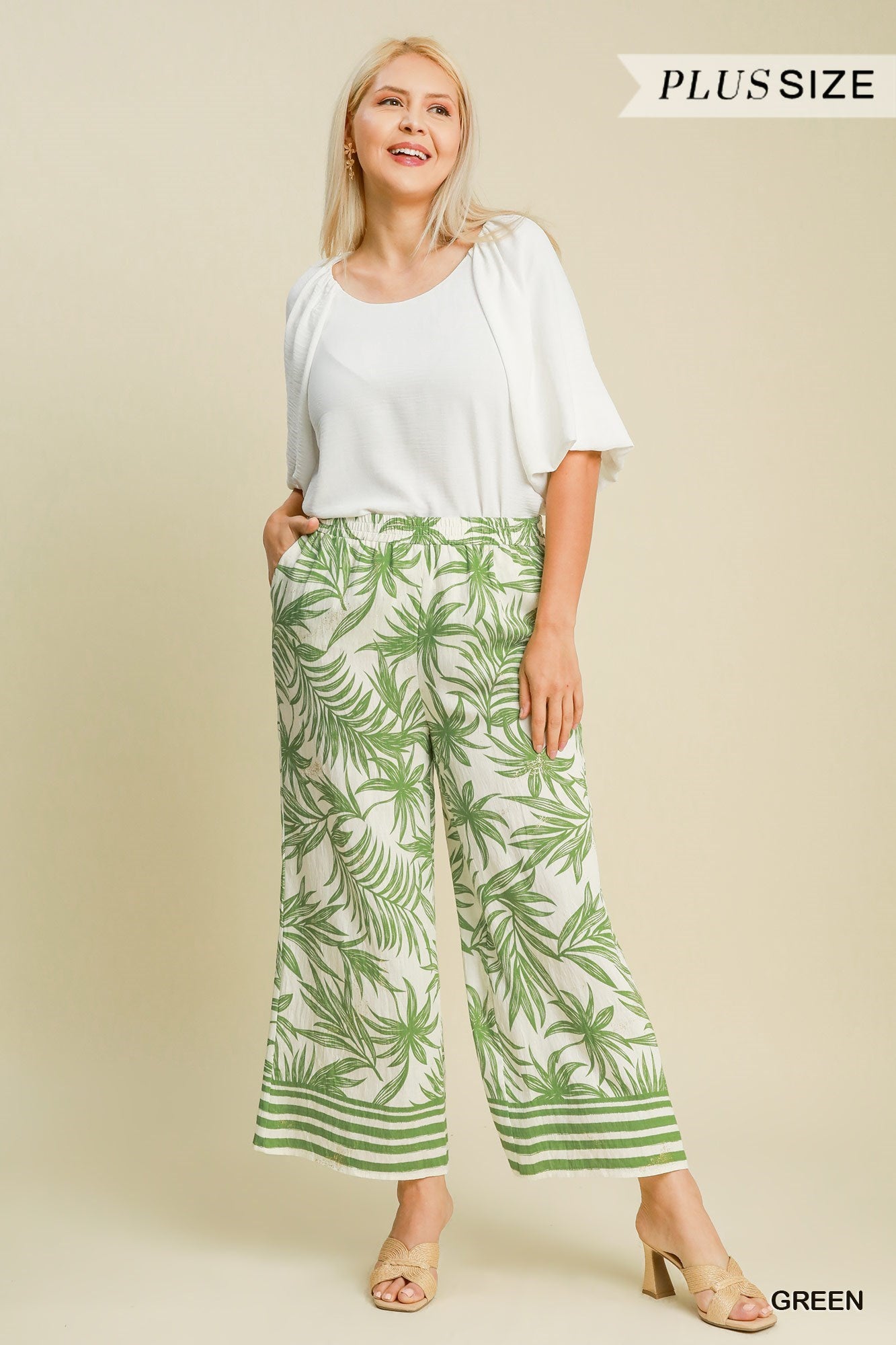 Printed Wide Leg Pants