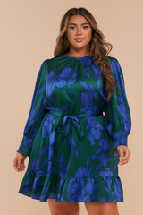 **SALE** Satin Printed Dress