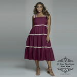 Load image into Gallery viewer, Plum Midi Dress
