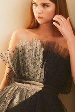Load image into Gallery viewer, RUFFLE HEART ORGANZA MINI DRESS
