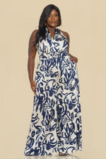 Load image into Gallery viewer, PRINTED HALTER JUMPSUIT
