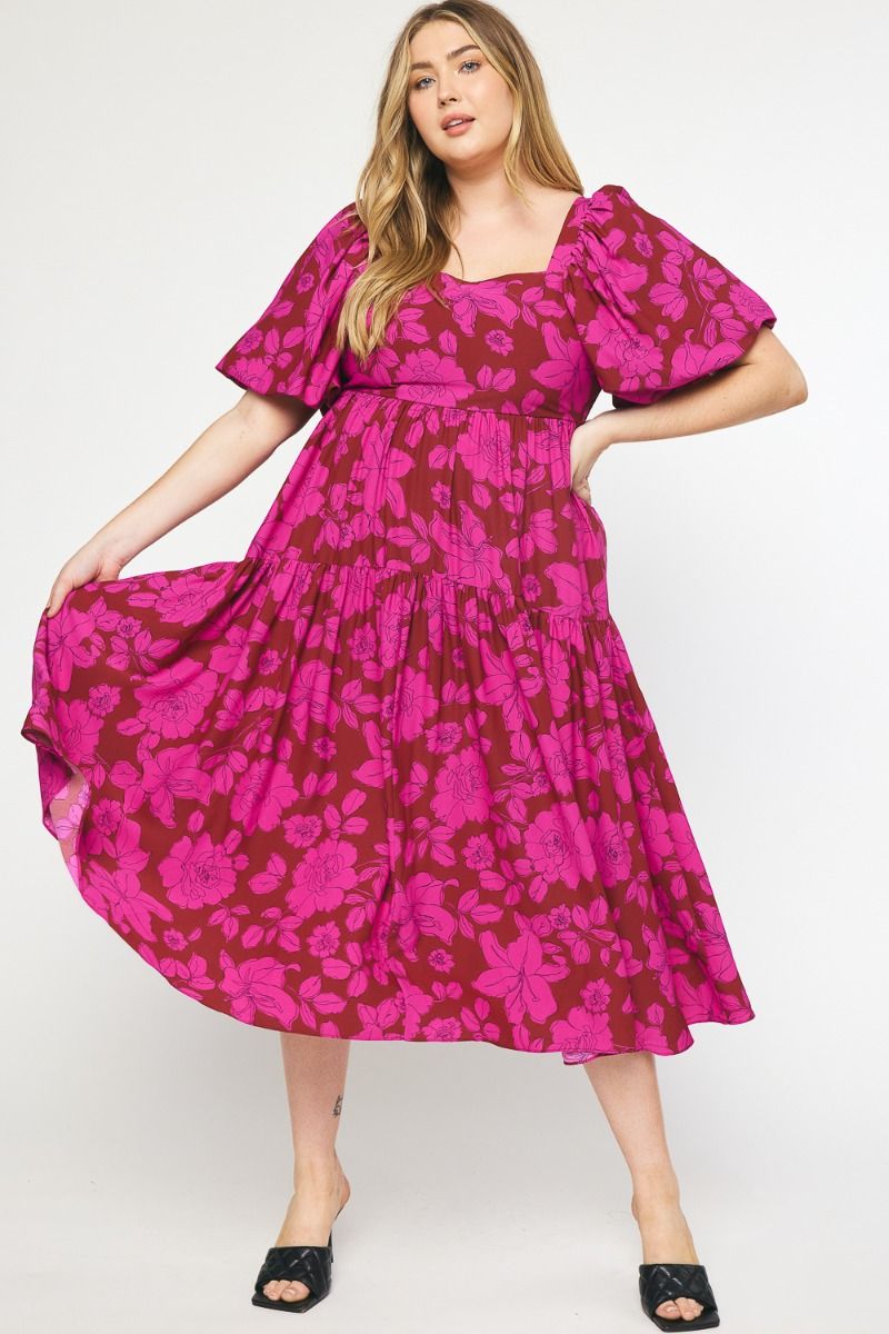 Printed Midi Dress