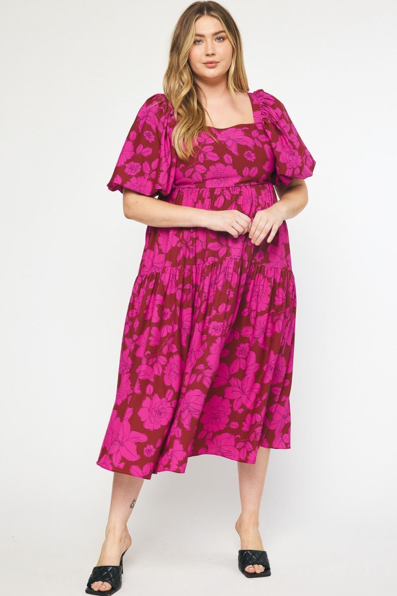 Printed Midi Dress