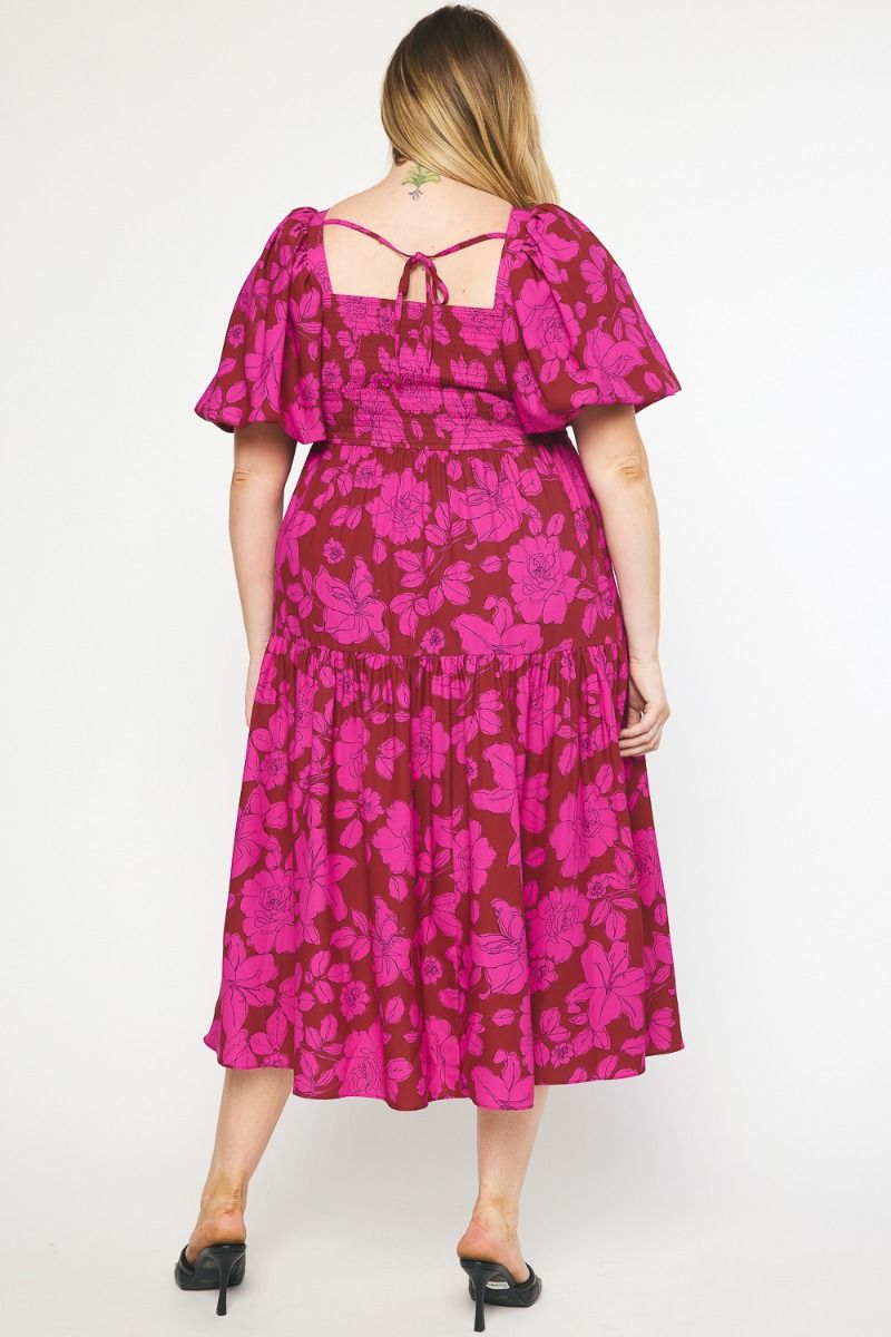 Printed Midi Dress