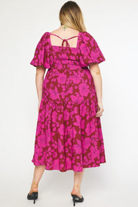 Printed Midi Dress
