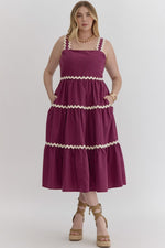 Load image into Gallery viewer, Plum Midi Dress
