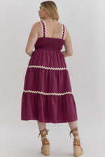 Load image into Gallery viewer, Plum Midi Dress
