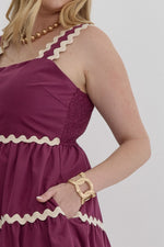 Load image into Gallery viewer, Plum Midi Dress
