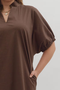 Solid Color Midi Dress