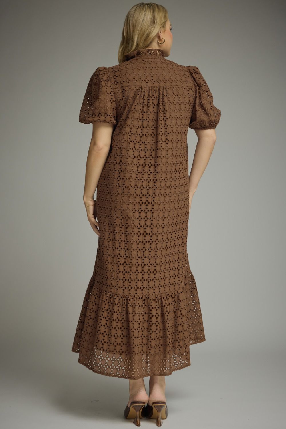 Eyelet Midi Dress