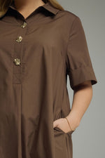 Load image into Gallery viewer, Button Details Midi Dress
