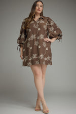 Load image into Gallery viewer, Brown Printed Dress
