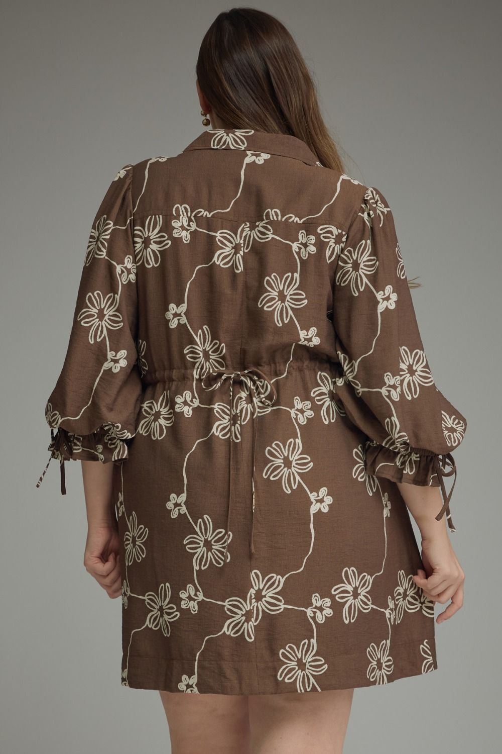 Brown Printed Dress