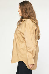 #12  SALE Oversized Button Down Top