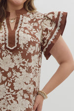 Load image into Gallery viewer, Brown Floral Printed Top
