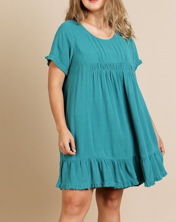 Short Sleeve Round Neck Dress