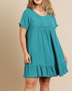 Short Sleeve Round Neck Dress