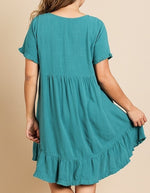 Load image into Gallery viewer, Short Sleeve Round Neck Dress
